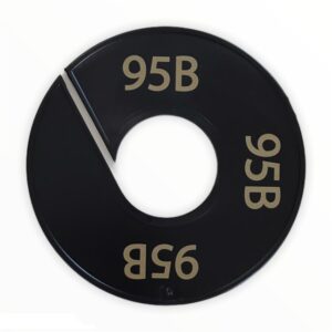 Maatring zwart goud 95B