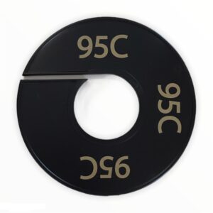 Maatring zwart goud 95C