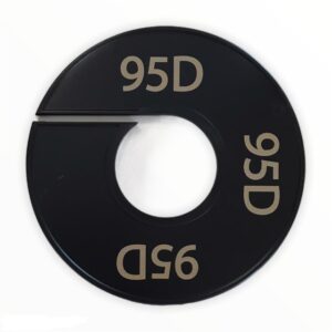 Maatring zwart goud 95D