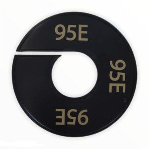 Maatring zwart goud 95E