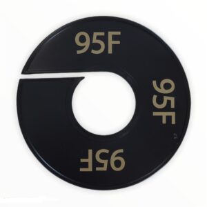 Maatring zwart goud 95F