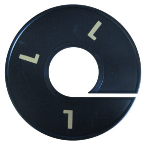 Maatring zwart goud L