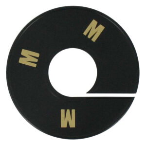 Maatring zwart goud M