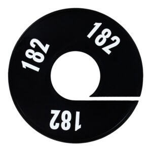 Maatring zwart wit maat 182