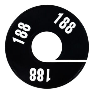 Maatring zwart wit maat 188