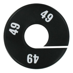 Maatring zwart wit maat 49