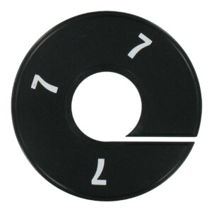 Maatring zwart wit maat 7