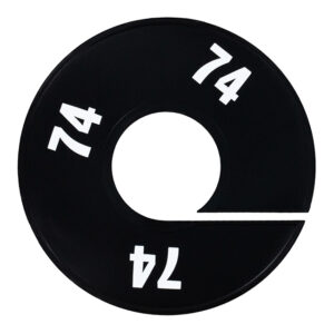 Maatring zwart wit maat 74