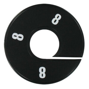 Maatring zwart wit maat 8