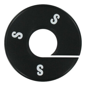 Maatring zwart wit maat S