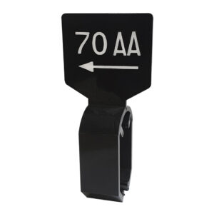 Maataanduider zwart wit 70AA met pijl