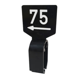Maataanduider zwart wit 75 met pijl