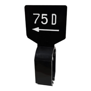 Maataanduider zwart wit 75D met pijl