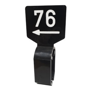 Maataanduider zwart wit 76 met pijl