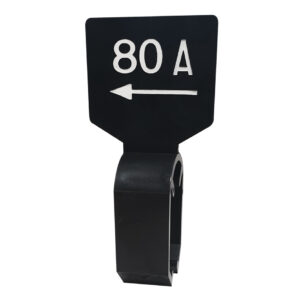 Maataanduider zwart wit 80A met pijl