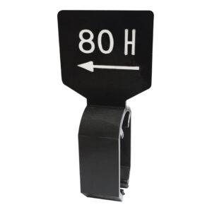 Maataanduider zwart wit 80H met pijl