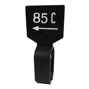 Maataanduider zwart wit 85C met pijl