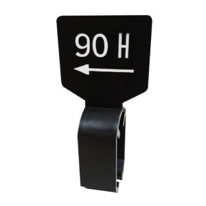 Maataanduider zwart wit 90H met pijl