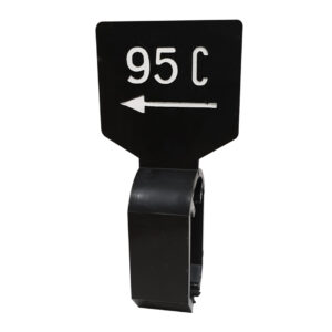 Maataanduider zwart wit 95C met pijl