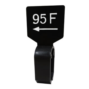 Maataanduider zwart wit 95F met pijl