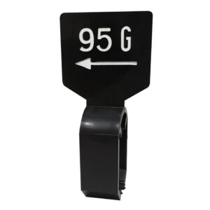 Maataanduider zwart wit 95G met pijl