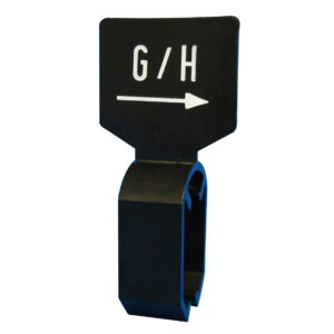 Maataanduider zwart wit G/H met pijl