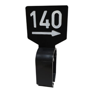 Maataanduider zwart wit 140 met pijl