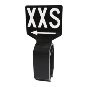 Maataanduider zwart wit XXS met pijl