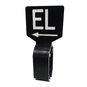 Maataanduider zwart wit EL met pijl