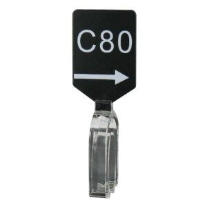 Maatbordje zwart wit met pijl maat C80