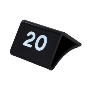 Glasplaat maataanduider 20 zwart wit