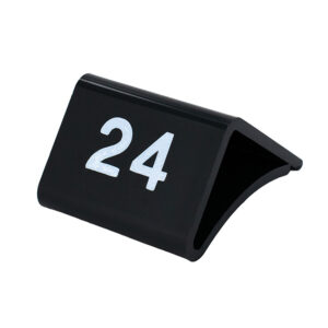 Glasplaat maataanduider 24 zwart wit