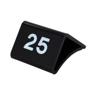 Glasplaat maataanduider 25 zwart wit