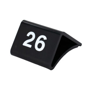 Glasplaat maataanduider 26 zwart wit