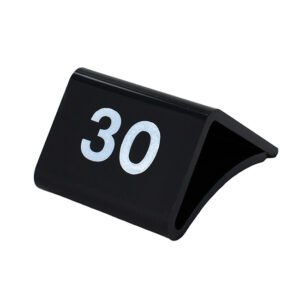 Glasplaat maataanduider 30 zwart wit