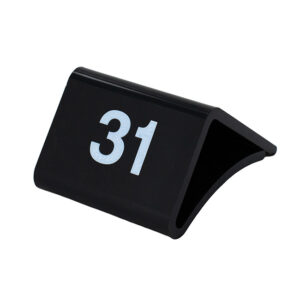 Glasplaat maataanduider 31 zwart wit