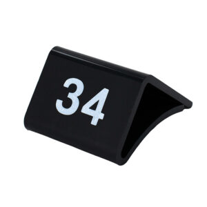 Glasplaat maataanduider 34 zwart wit