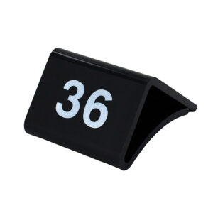 Glasplaat maataanduider 36 zwart wit