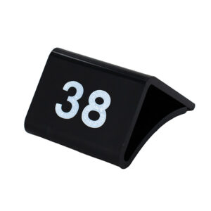 Glasplaat maataanduider 38 zwart wit