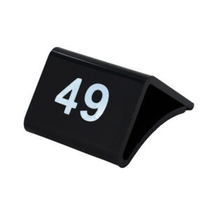 Glasplaat maataanduider 49 zwart wit