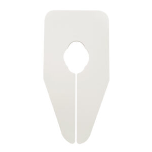 Maataanduider ovaal wit onbedrukt (1x)