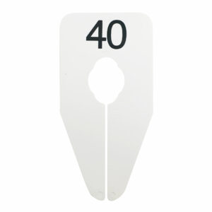 Maataanduider ovaal 40 wit zwart