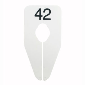 Maataanduider ovaal 42 wit zwart