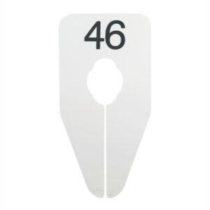 Maataanduider ovaal 46 wit zwart