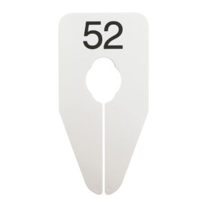 Maataanduider ovaal 52 wit zwart