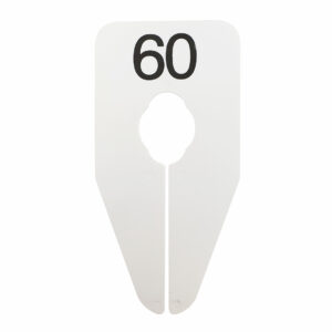 Maataanduider ovaal 60 wit zwart