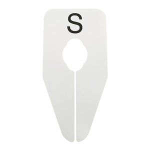 Maataanduider ovaal S wit zwart