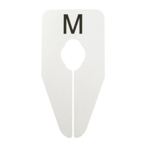 Maataanduider ovaal M wit zwart