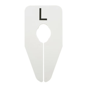 Maataanduider ovaal L wit zwart