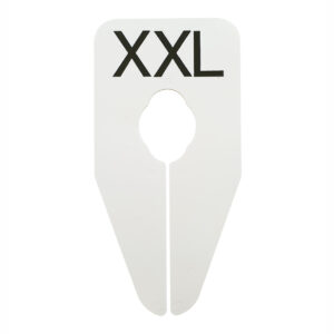 Maataanduider ovaal XXL wit zwart